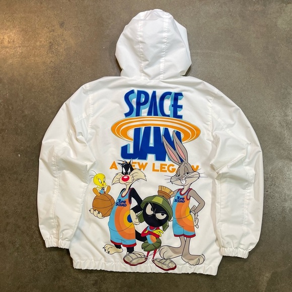 Vintage Members Only x Looney Tunes Space Jam Hooded Jacket - Picture 3 of 14